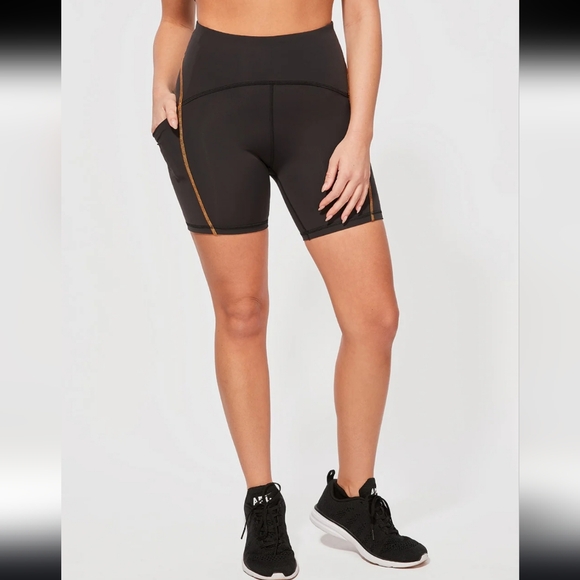 NWT LULULEMON X BARRY'S Black POWER THRU HIGH-RISE SHORT 6" Size 6 - Picture 2 of 7